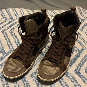 Lanvin Brown High-Top Sneakers